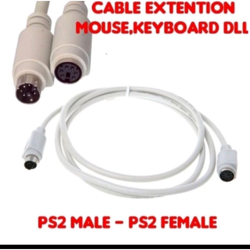 Cable Ps2 Extension 3 Meter Male To Female Kabel Ps 2 Extension