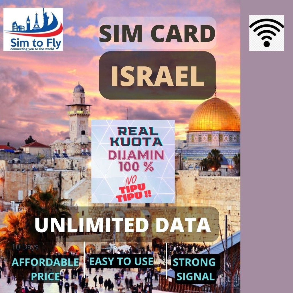 Sim Card Israel Holy Land Unlimited Data ( SimCard Israel )