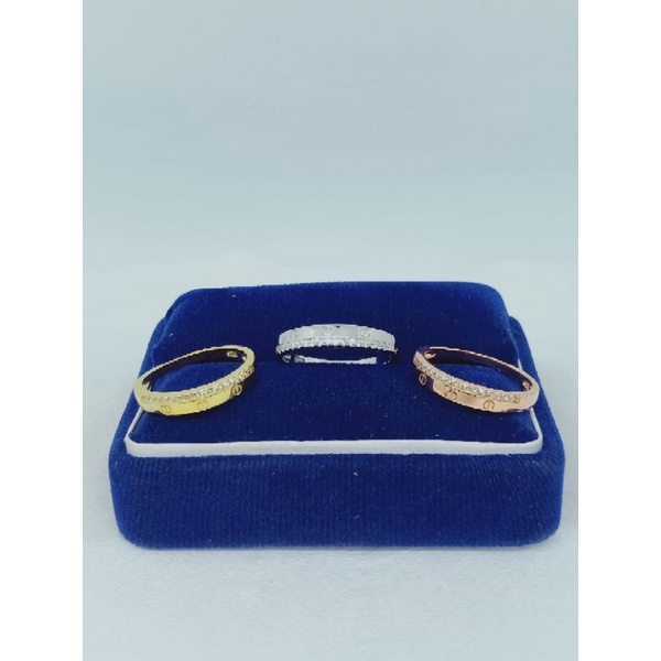 cincin cart*r listring mp 1 ber / cincin perak asli silver 925 lapis emas/ convin fashion wanita terbaru