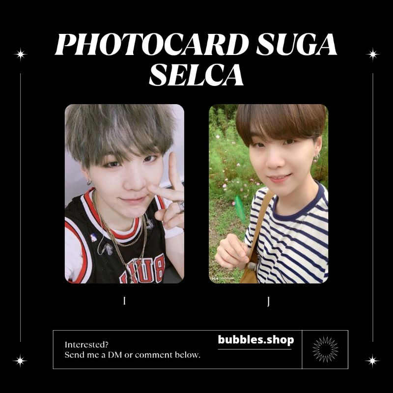 PHOTOCARD SUGA BTS SELCA