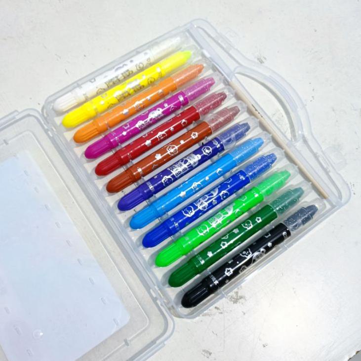 

(V-S-T-♫♪) GRASP Silky Gel Crayon Washable / Crayon Warna / Krayon Anak / Coloring Pen premium