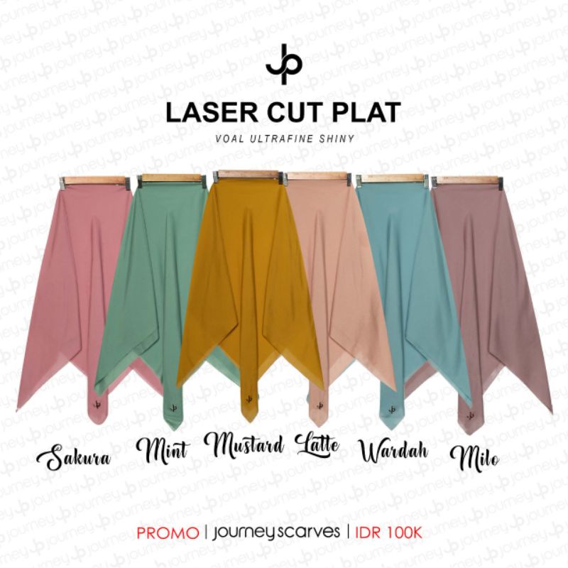 Jilbab journey polos laser cut series plat JP