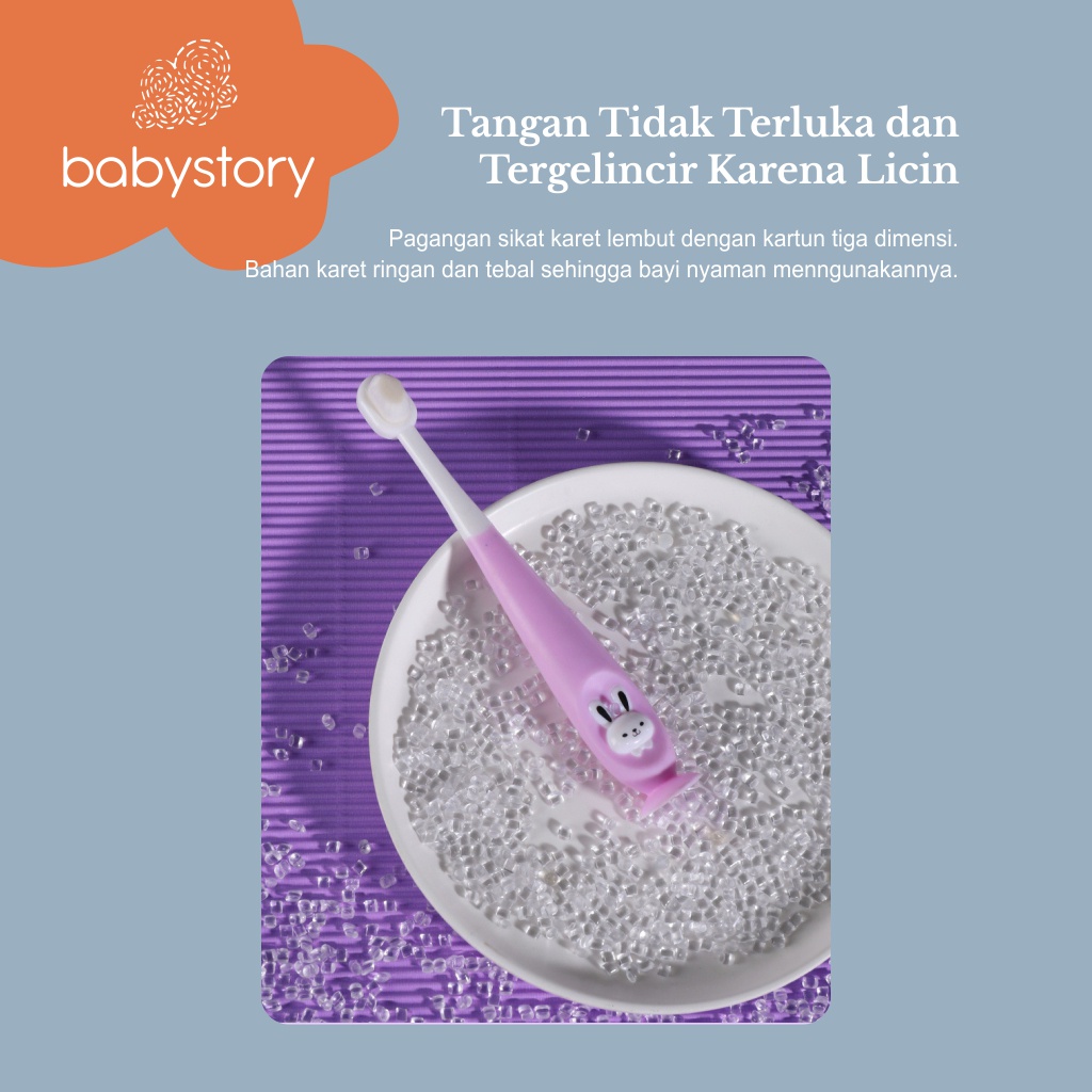 Sikat gigi Bayi Anak Training sikat gigi bayi karakter Toothbrush Kids 1 tahun Karakter Silicon Lembut Bulu Halus