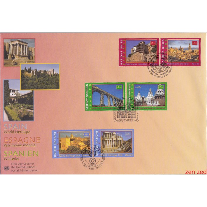 

A226 Perangko FDC UN 2000 World Heritage Sites in Spain 1 Pcs Unused