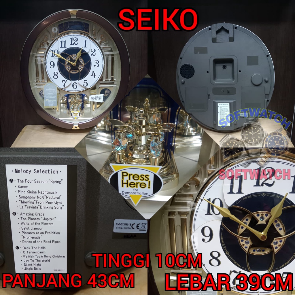 JAM DINDING / JAM TEMBOK SEIKO ASLI ORIGINAL RESMI AGEN BERGARANSI MELODI