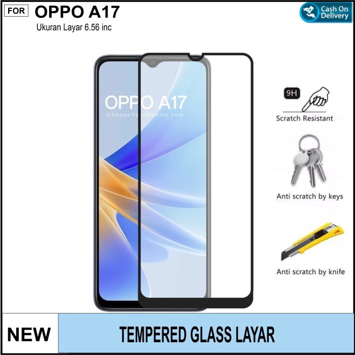 Tempered Glass Layar oppo A17 (2022) Pelindung Layar