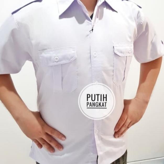 ➘✣✰ BAJU KEMEJA PDH PDL SERAGAM KERJA LAPANGAN SECURITY SATPAM DISHUB SETELAN SAFARI PUTIH POLOS Sel