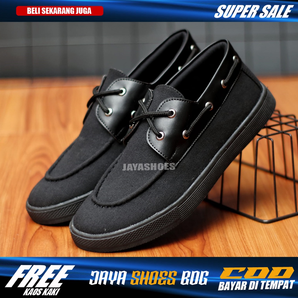 ZAVATO Sepatu Casual Pria Loafers Santai Cowok Simple Bahan Kanvas Original Kekinian