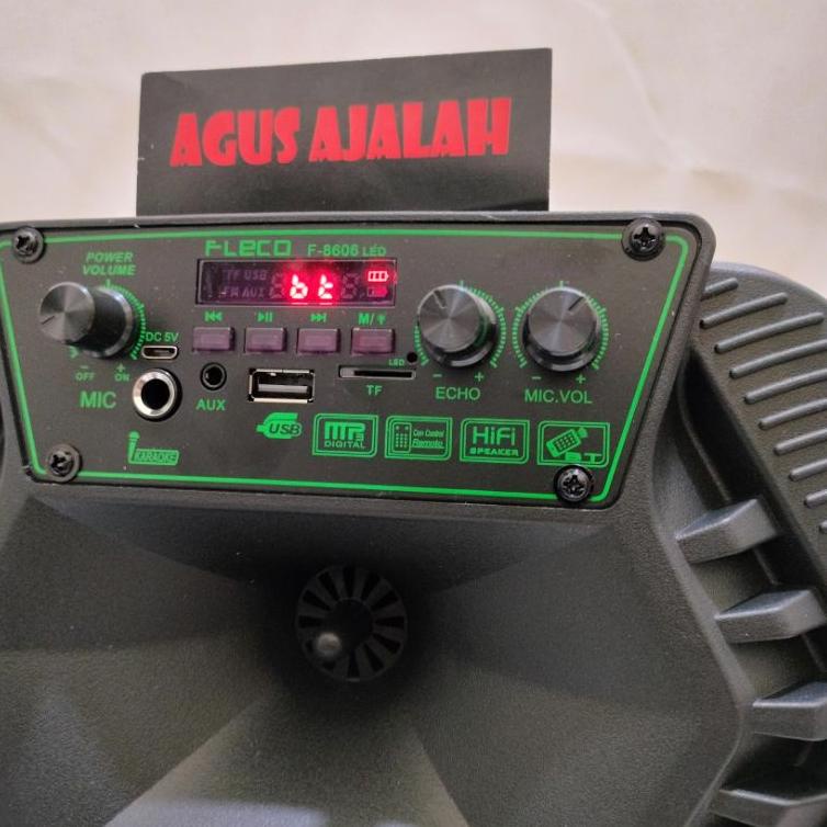 Menarik ✅cod speaker bluetooth karaoke free mik fleco f8606 x bass speaker karaoke sistem kabel spsa