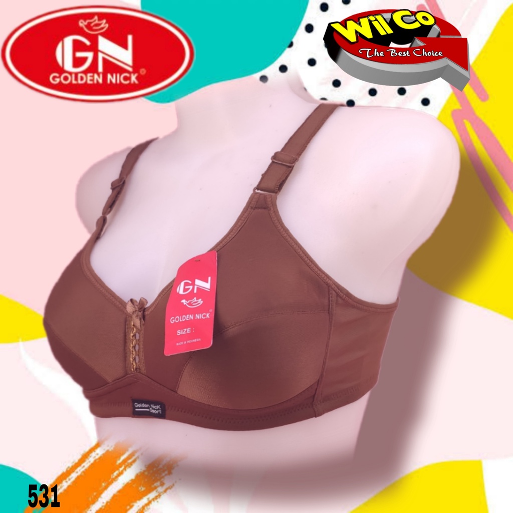 K531 - BRA/BH SPORT WANITA GOLDEN NICK TANPA KAWAT DUA PENGAIT