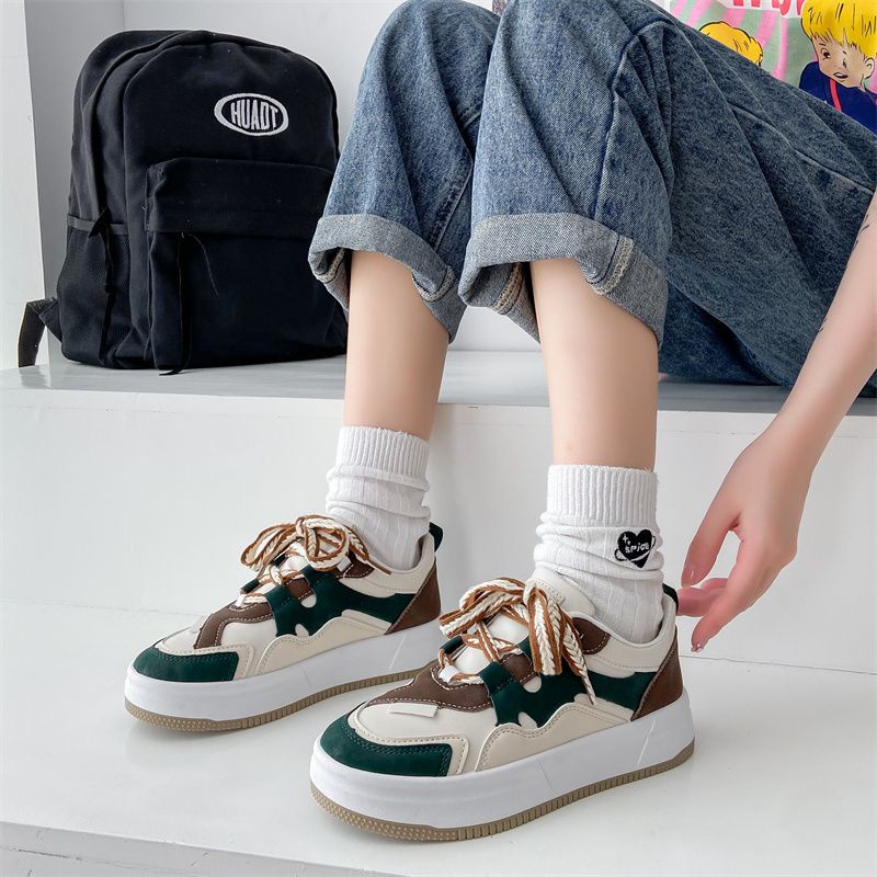 [GROSIR][COD] SEVEN_DAY SEPATU SNEAKERS WANITA KOREA IMPORT SPORT SHOES KREM FQ-277