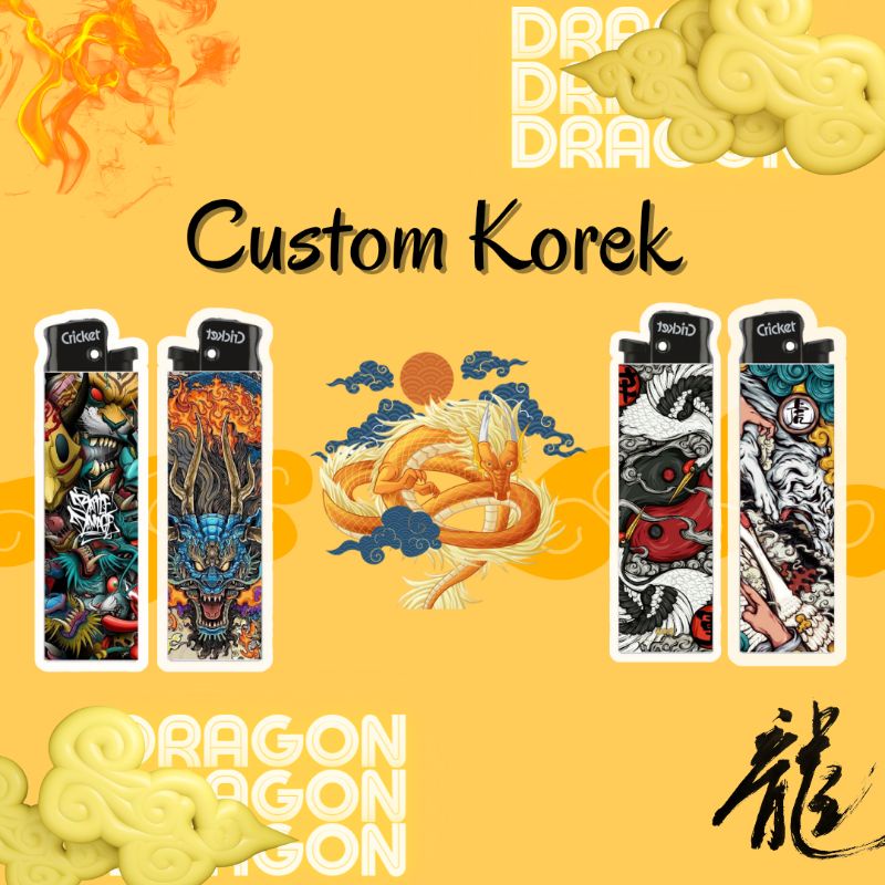 KOREK CRICKET CUSTOM/KOREK CRICKET/CRICKET GAMBAR DRAGON