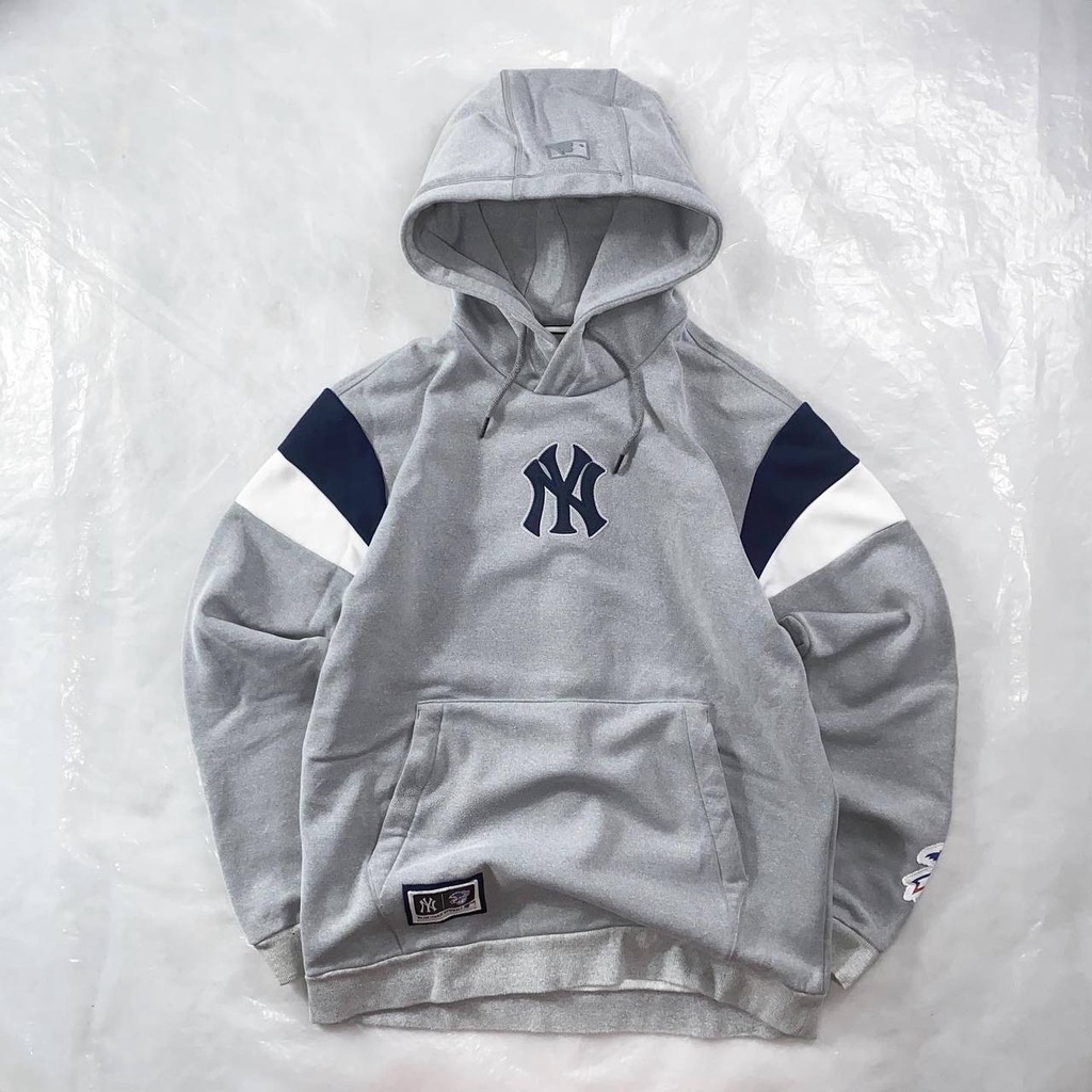 HOODIE NY (NEWYORK) MLB GREY ( CENTER LOGO )