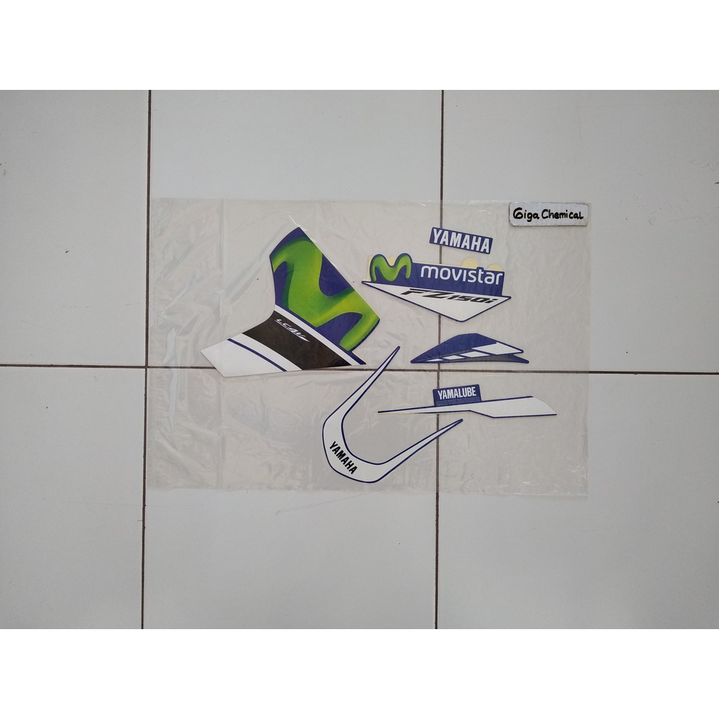 Striping Sticker Lis Yamaha Vixion FZ150i 2015 2016 Biru Movistar