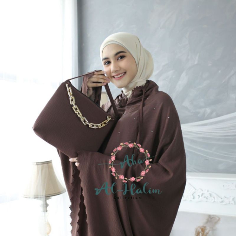 Mukena Dewasa 2in1 Crincle diamon lasercut