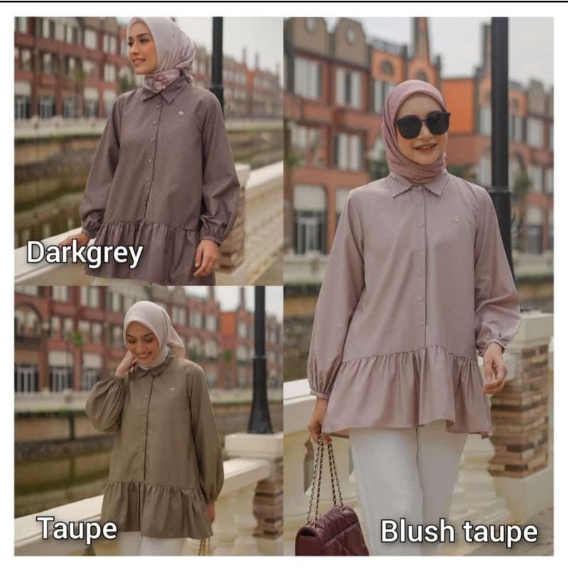 Tunik Daissy khaki by Geulis.id / Atasan Miwa top geulis bukan klamby/tunik