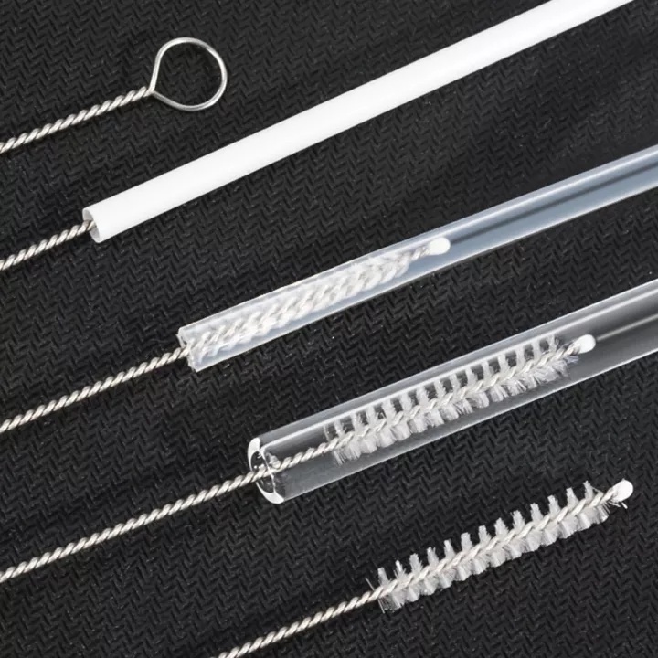 [Z217] Sikat Pembersih Dot Bayi Brush Sedotan Stainless Steel Straw Panjang Anti Karet Food Grade