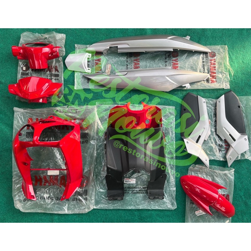 Jual Body nouvo z full halus merah silver 2005 original yamaha body