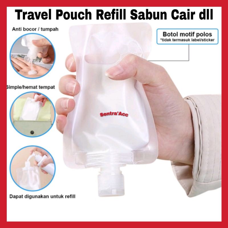Botol Refill Sabun Cair 100ml / Tempat Sabun Cair / Travel Plastik Fliptop 100 ml