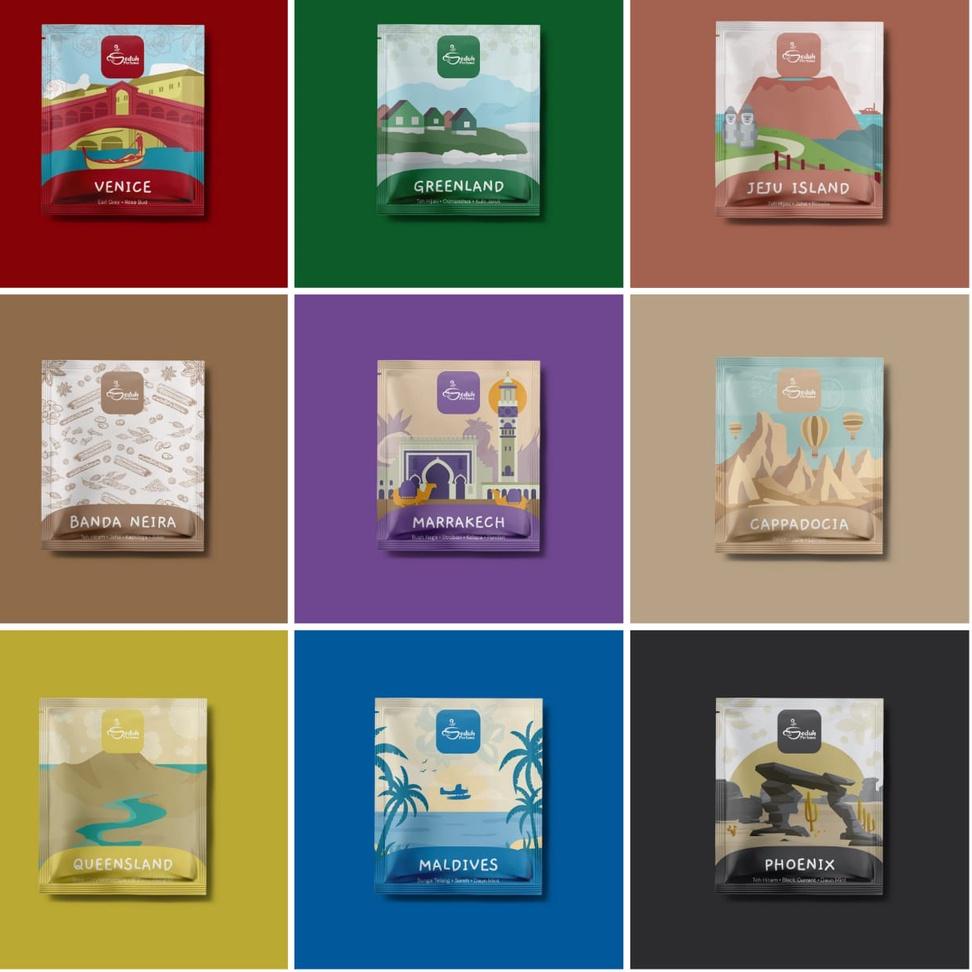 

✩Seller 0QDDB Seduh Pertama Versi 2 - City Series Trial Set Artisan Tea Premium isi 10 Varian 81 ✩Ready