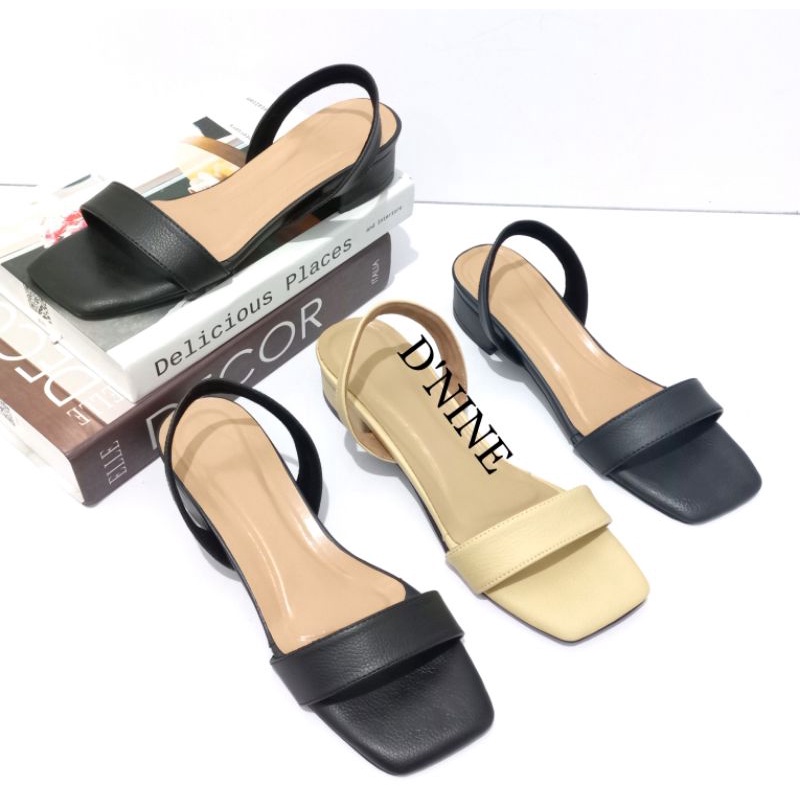 d'nine ST 03 Sandal Wanita Sandal heels sandal hak 3cm