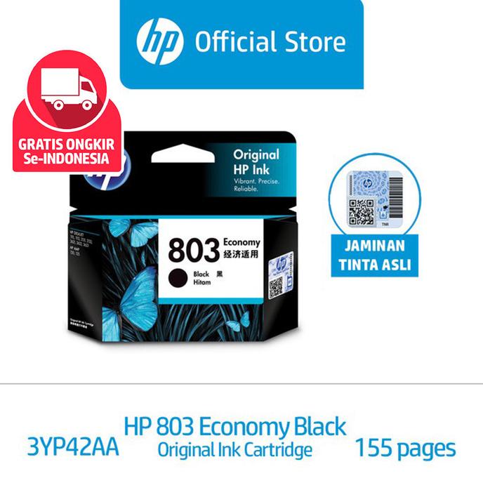 Tinta Printer Hp Original 803 Economy Black / Deskjet 1112, 2132, 2621