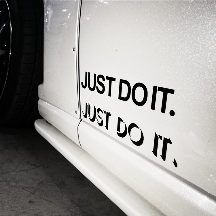 JUST DO IT Stiker Pintu Mobil Kaca Depan Mesin Penutup Mesin Bumper Bagasi Stiker Modifikasi Stiker Olahraga Untuk Toyota