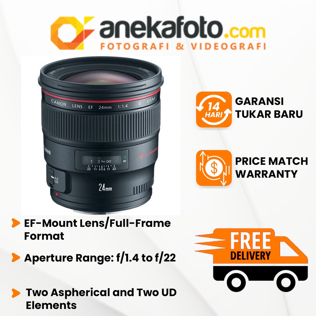 Canon Lensa EF 24mm f/1.4 L II USM