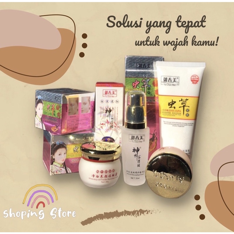 Cordyceps Yu Chun Mei import (Cream Siang Malam, Sabun)