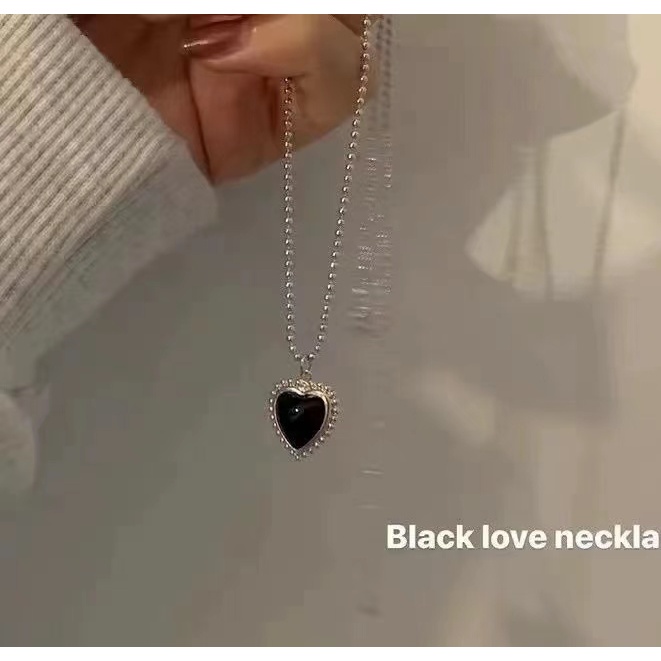 Fashion Cinta Ganda Batu Permata Kalung Untuk Wanita Vintage Perak Choker Rantai Liontin Perhiasan Aksesoris-3