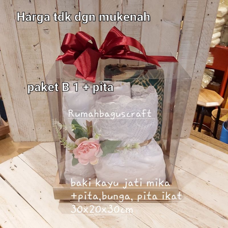 hantaran pernikahan/kotak kayu mika