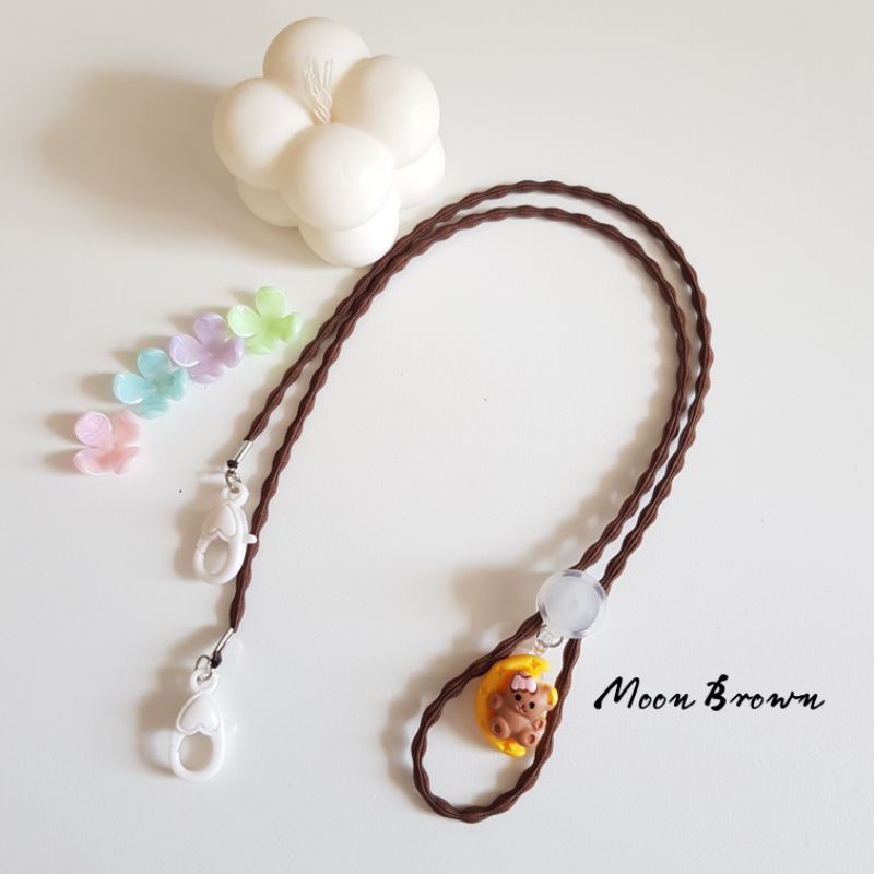 STRAP MASKER ANAK PEREMPUAN - DEWASA  2 IN 1 MOON - STAR - AWAN - MATAHARI/ KALUNG MASKER / TALI MASKER / LANYARD MASK STOPER 2IN1