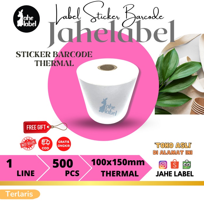 

STICKER LABEL BARCODE 100x150 mm DIRECT THERMAL 10X15 CM 500 PCS