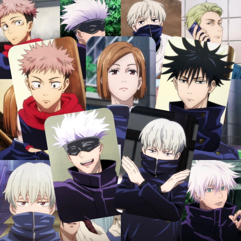 ANIME PHOTOCARD JUJUTSU KAISEN FOTO YUUJI NOBARA MEGUMI GOJO