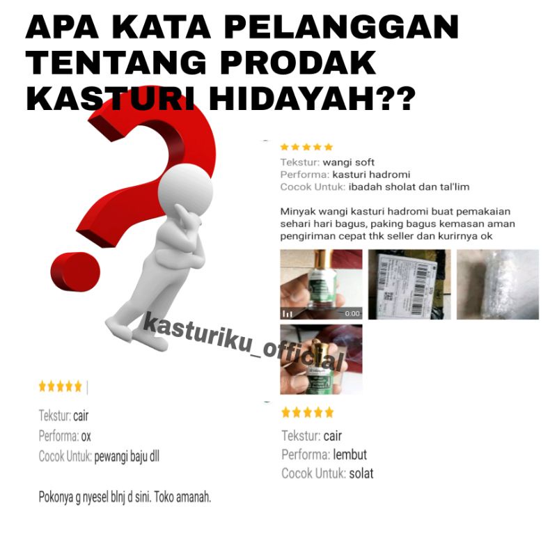 ( VIRAL HDR ) BIBIT PARFUM KASTURI HADRAMI 12ml ORIGINAL HIDAYAH