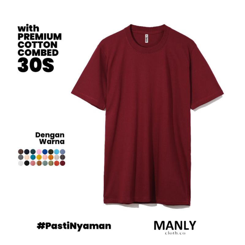 MANLY KAOS MAROON POLOS PREMIUM COMBED 30S