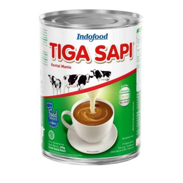 

SUSU/KRIMER KENTAL MANIS INDOFOOD TIGA SAPI KALENG 490g