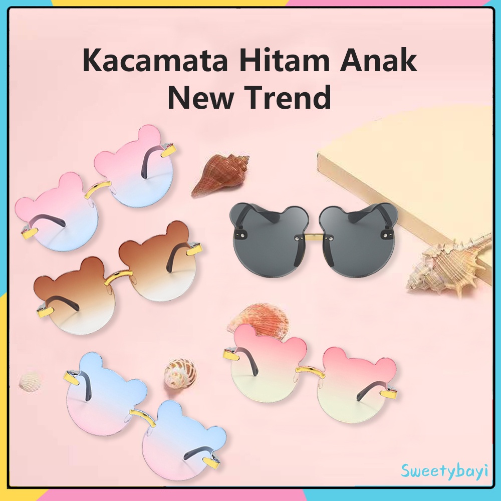 Sweetybayi Kacamata bear anak Fashion kids 1-8 tahun Korea kacamata hitam anak motif telinga beruang