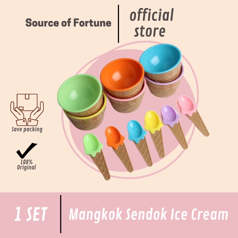 Jual Ready Mangkok Masker Bowl Mangkuk And Sendok Model Ice Cream Mangkok Sendok Ice Cream 8688