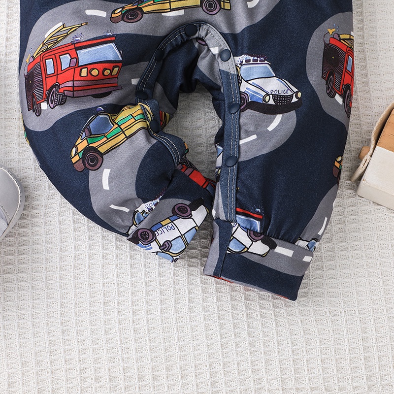 GOOGOO Jumper Anak Laki-Laki Motif Mobil / Jumpsuit Full Print Bahan Nyaman dan Adem