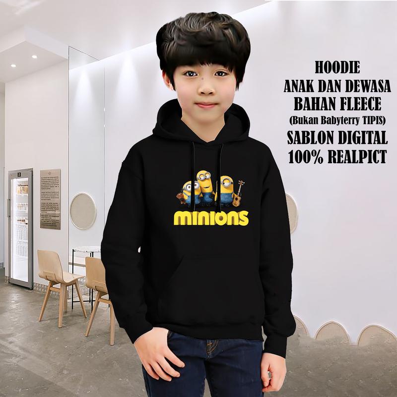 HOODIE ANAK SWEATER MINION UNTUK ANAK 2-10 TAHUN BISA COD KE250