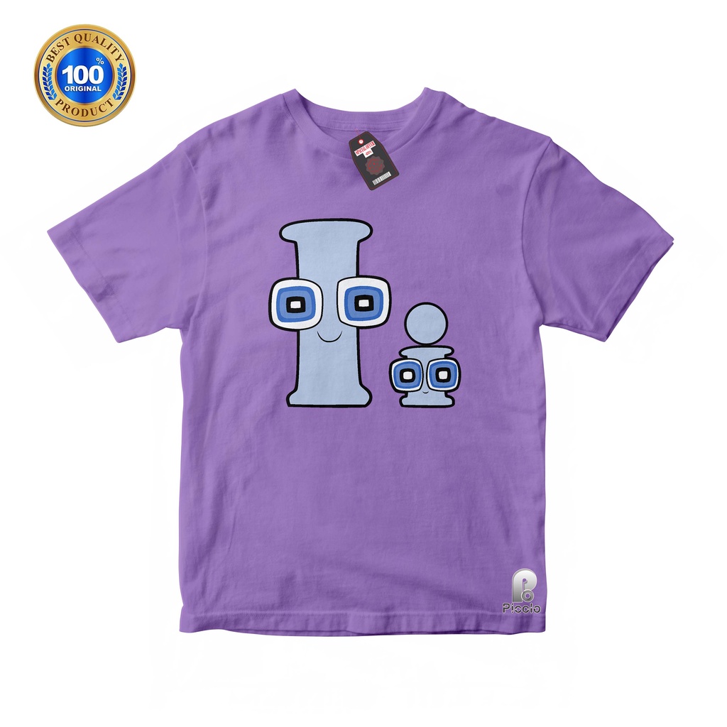 BAJU ANAK KAOS ATASAN ANAKHURUF I ALPHABET LORE UNISEX Bahan COTTUN (FREE NAMA)