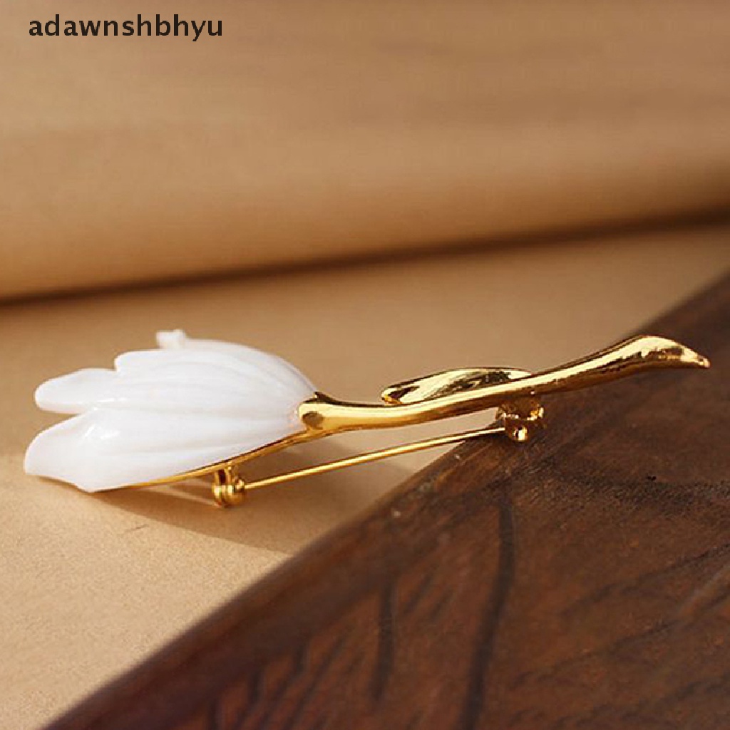 Adawnshbhyu Bunga Tulip Enamel Bros Pin Kerah Collar Syal Dekorasi Perhiasan Garment Jewelry ID