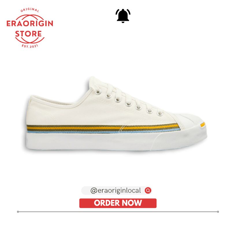 Sneakers Pria Converse Jack Purcell Low White Gold Original