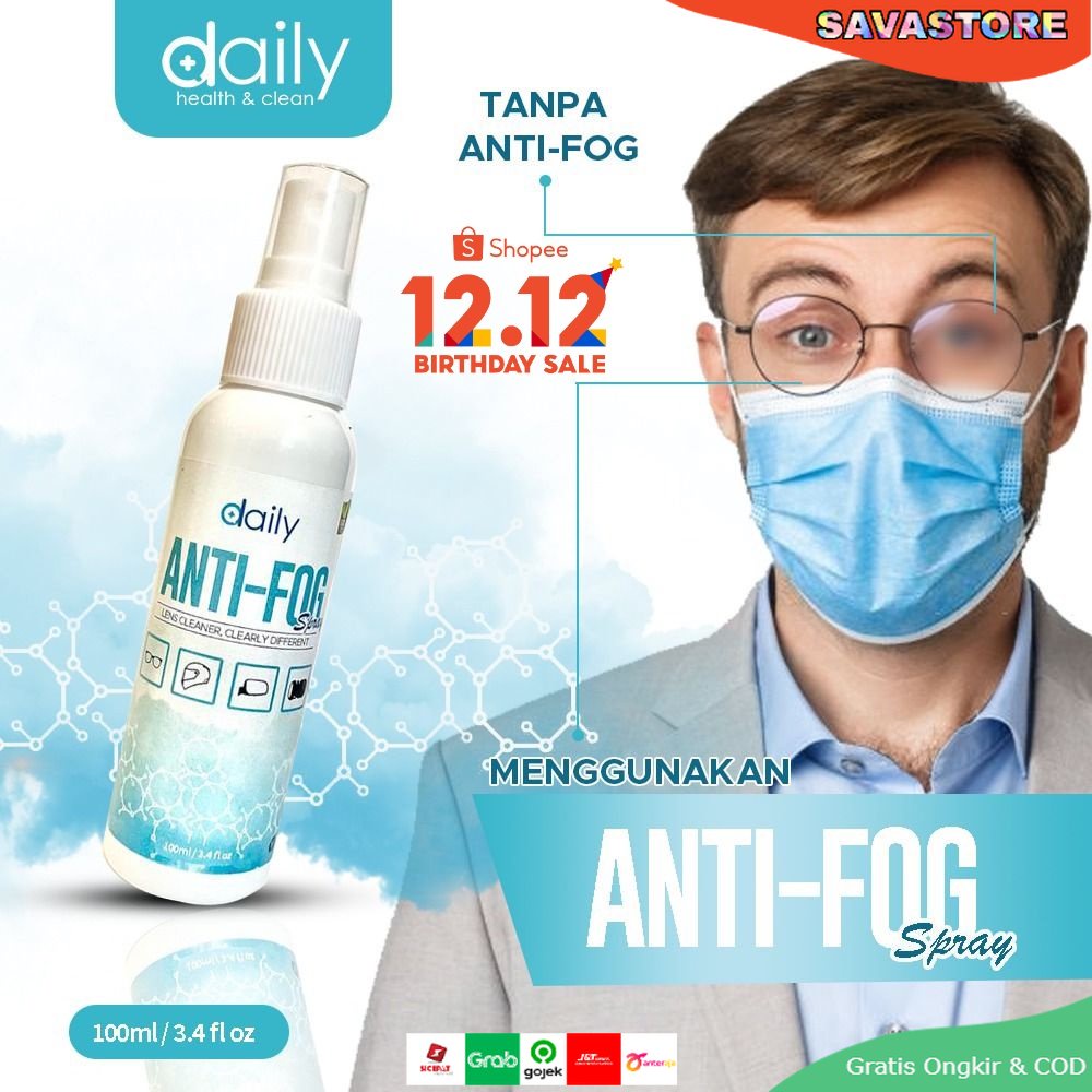 ANTI FOG SPRAY CAIRAN PEMBERSIH LENSA ANTI EMBUN ANTI UAP - DAILY PEMBERSIH LENSA KACAMATA