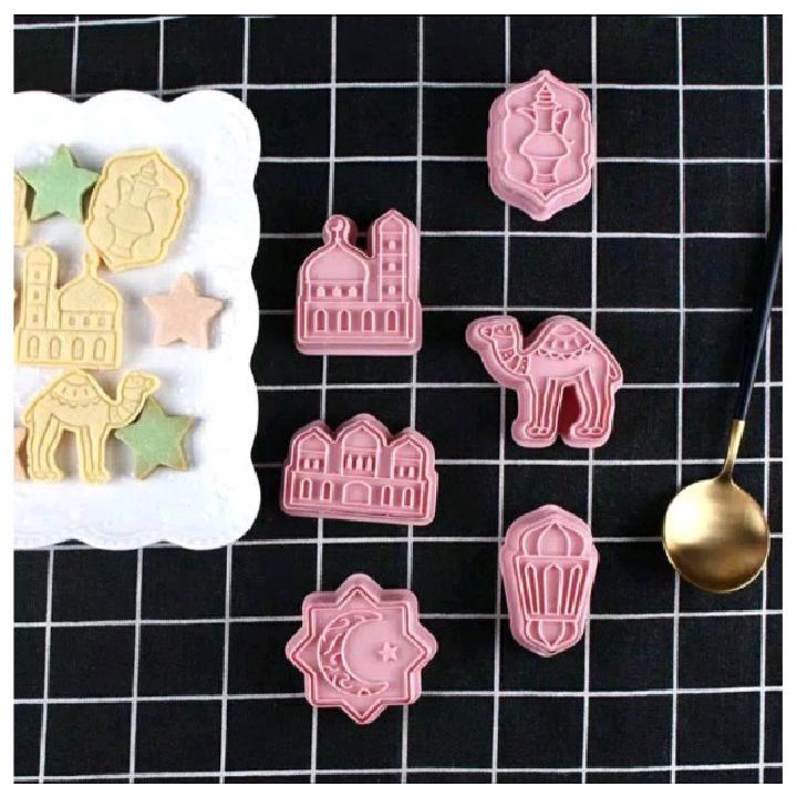 Set Isi 6 Cetakan Cookies Cutter Kue Lebaran Bentuk Kendaraan Cetakan Kue Kering