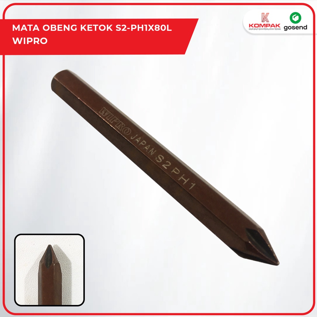 Mata Obeng Ketok WIPRO PH1,PH2 & PH3 (+) 80 MM