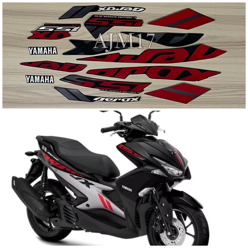 STIKER STRIPING MOTOR AEROX 2019 HITAM