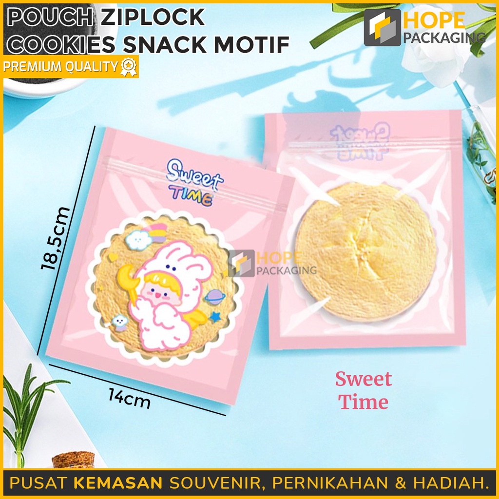 [ ISI 10PCS ] Plastik kue karakter / Pouch Ziplock Snack / Cookies Motif Karakter cute