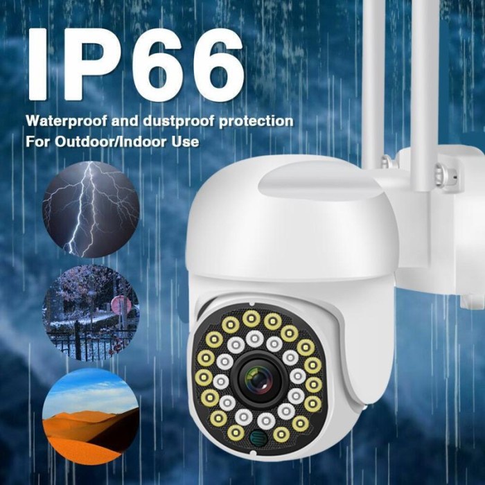 IP Camera V380 PRO CCTV Outdoor 1080P IP66 PTZ Wireless LED Infared